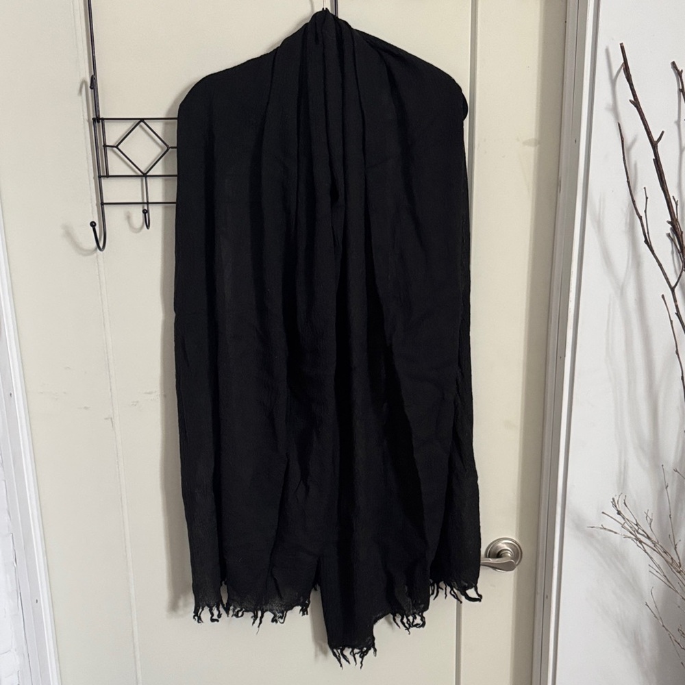 Black Fringe Scarf